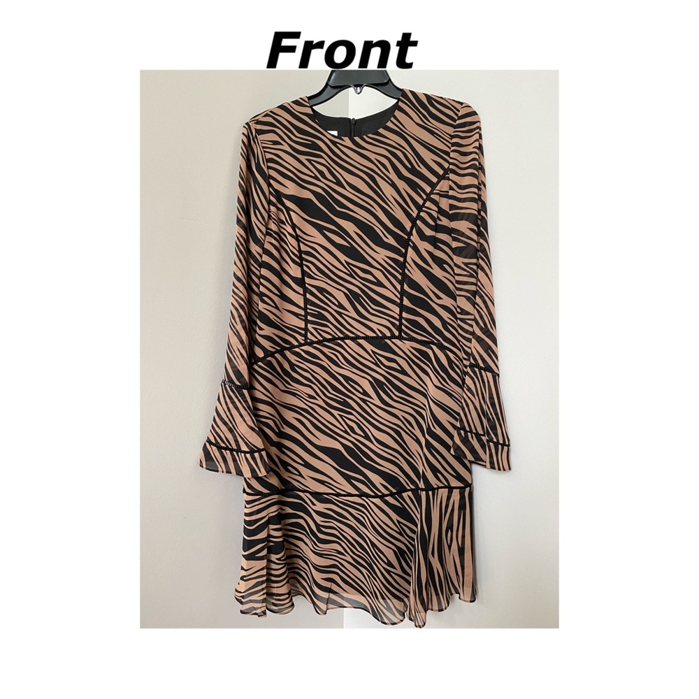 Anne Klein Tiered Zebra Print Dress
